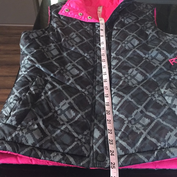 Fox puffy vest hot pink reversible to black - Picture 8 of 10